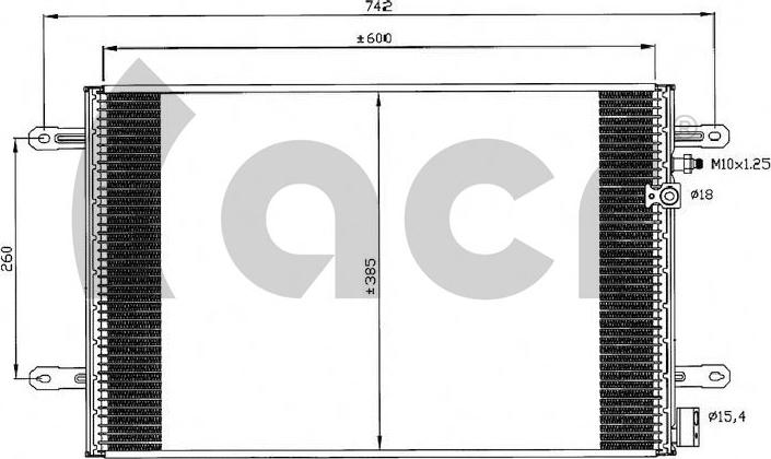 ACR 300555 - Конденсатор, кондиціонер autocars.com.ua