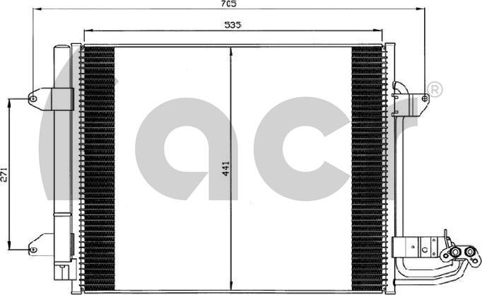 ACR 300562 - Конденсатор, кондиціонер autocars.com.ua