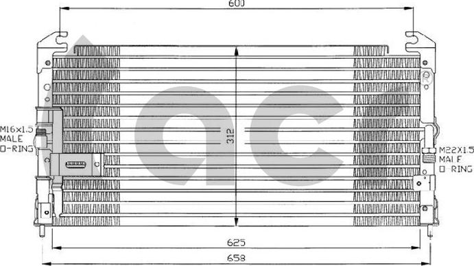 ACR 300568 - Конденсатор, кондиціонер autocars.com.ua