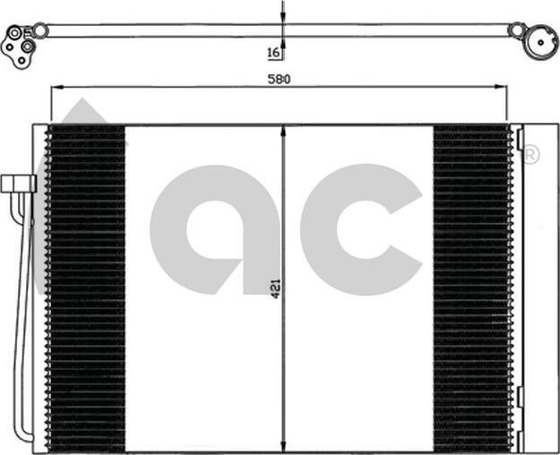 ACR 300572 - Конденсатор, кондиціонер autocars.com.ua