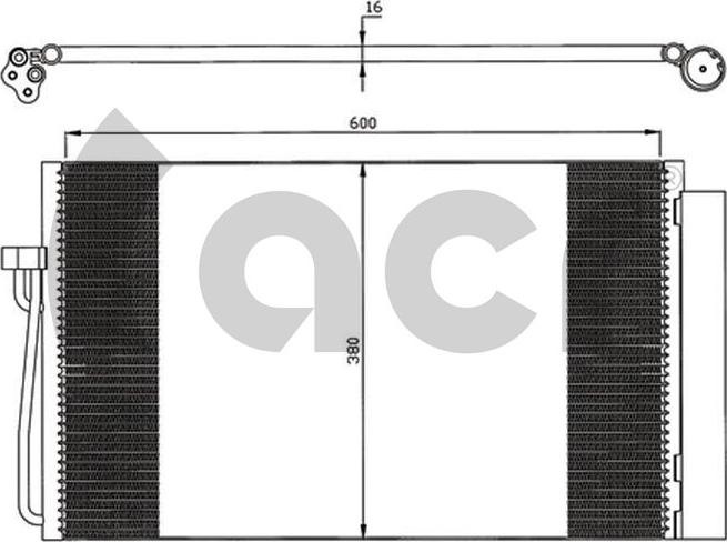 ACR 300573 - Конденсатор, кондиціонер autocars.com.ua