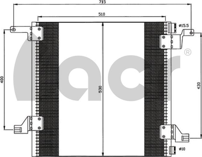 ACR 300583 - Конденсатор, кондиціонер autocars.com.ua