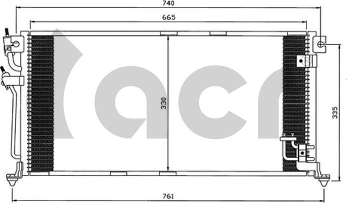 ACR 300586 - Конденсатор, кондиціонер autocars.com.ua