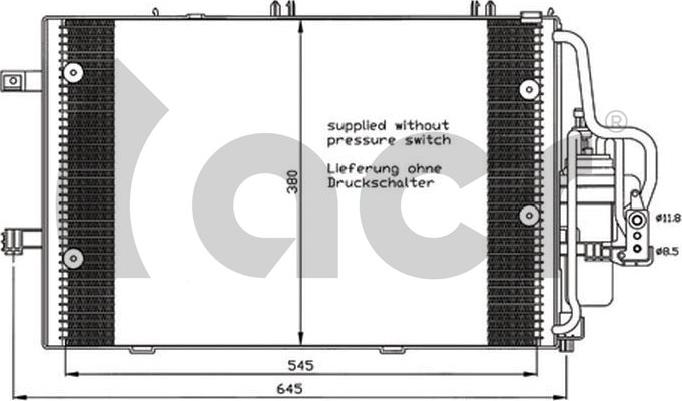 ACR 300588 - Конденсатор, кондиціонер autocars.com.ua