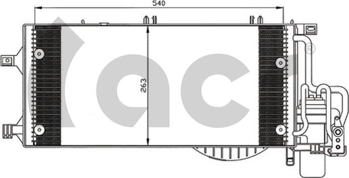 ACR 300590 - Конденсатор, кондиціонер autocars.com.ua