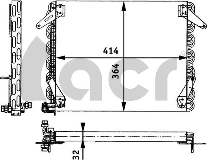 ACR 300596 - Конденсатор, кондиціонер autocars.com.ua