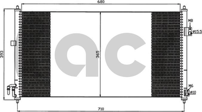 ACR 300601 - Конденсатор, кондиціонер autocars.com.ua