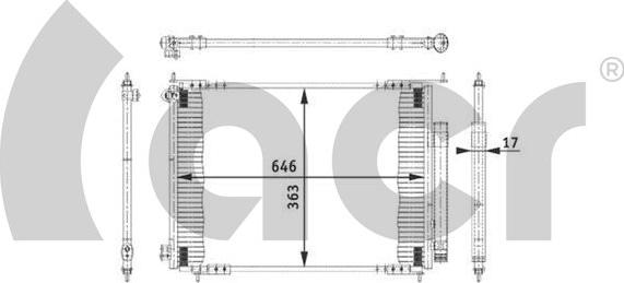 ACR 300609 - Конденсатор, кондиціонер autocars.com.ua