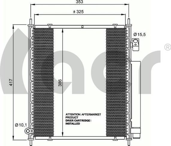 ACR 300610 - Конденсатор, кондиціонер autocars.com.ua