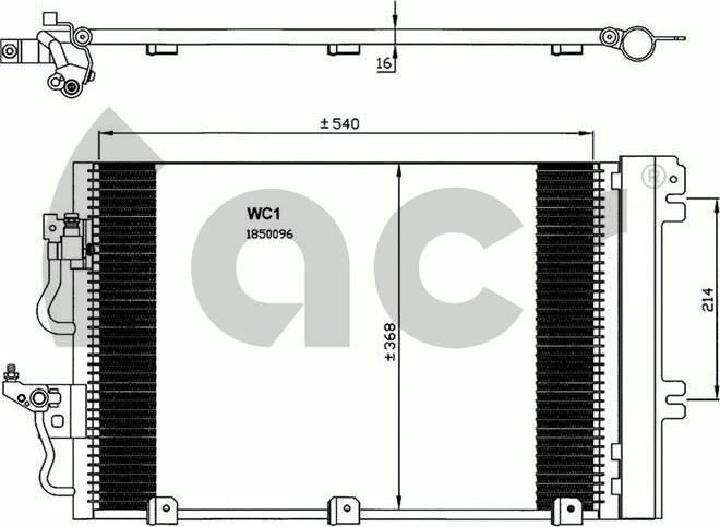 ACR 300618 - Конденсатор, кондиціонер autocars.com.ua