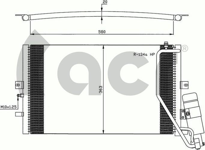 ACR 300624 - Конденсатор, кондиціонер autocars.com.ua