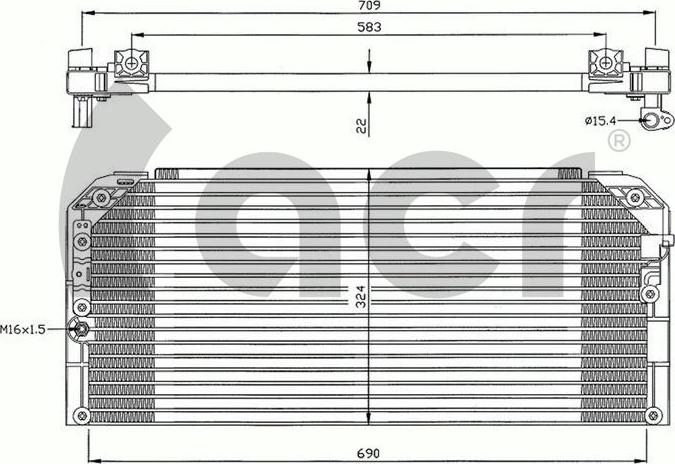 ACR 300627 - Конденсатор, кондиціонер autocars.com.ua