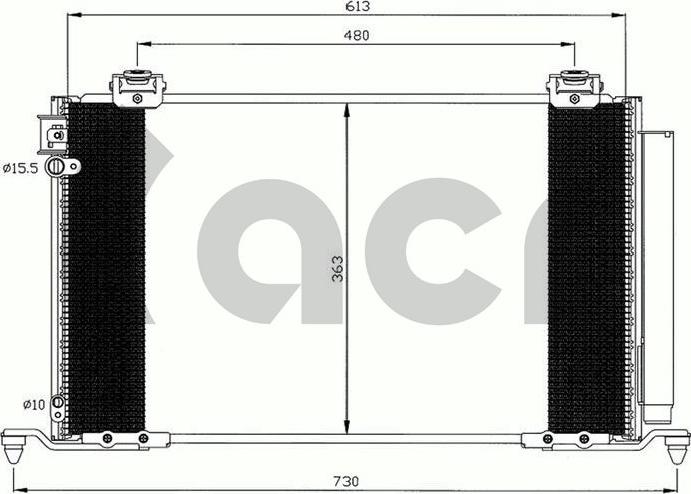 ACR 300628 - Конденсатор, кондиціонер autocars.com.ua