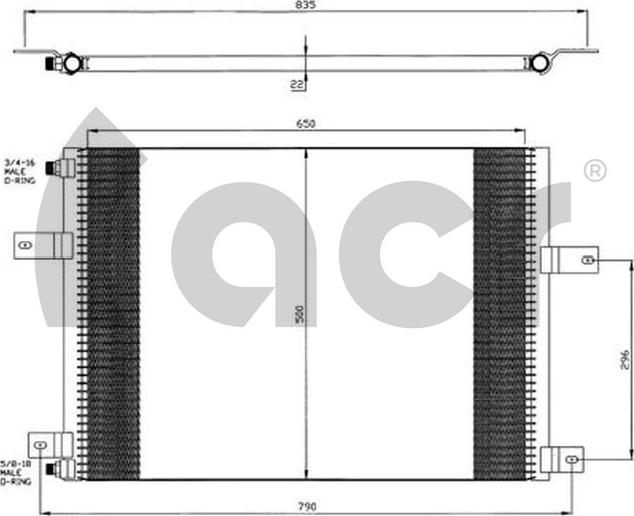 ACR 300630 - Конденсатор, кондиціонер autocars.com.ua