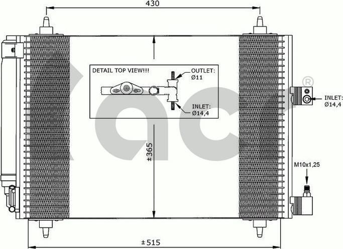 ACR 300633 - Конденсатор, кондиціонер autocars.com.ua