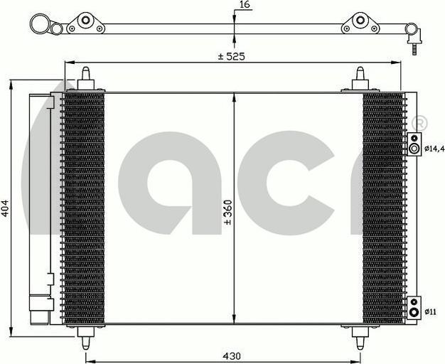 ACR 300635 - Конденсатор, кондиціонер autocars.com.ua
