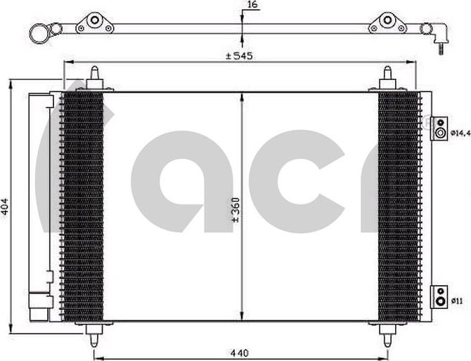 ACR 300636 - Конденсатор, кондиціонер autocars.com.ua