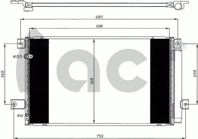 ACR 300643 - Конденсатор, кондиціонер autocars.com.ua