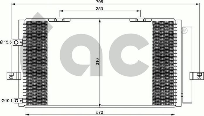 ACR 300647 - Конденсатор, кондиціонер autocars.com.ua