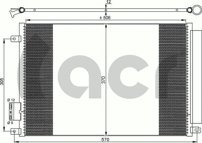 ACR 300649 - Конденсатор, кондиціонер autocars.com.ua