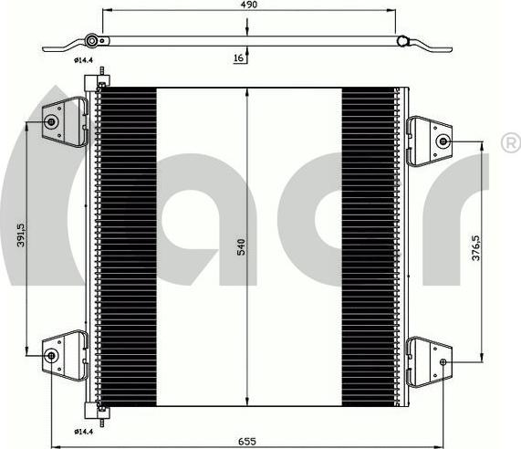 ACR 300650 - Конденсатор, кондиціонер autocars.com.ua