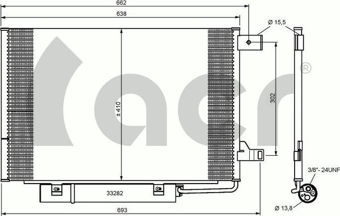 ACR 300651 - Конденсатор, кондиціонер autocars.com.ua