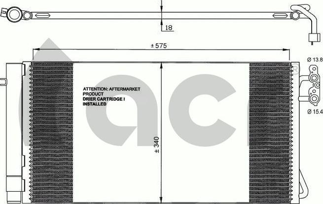 ACR 300658 - Конденсатор, кондиціонер autocars.com.ua