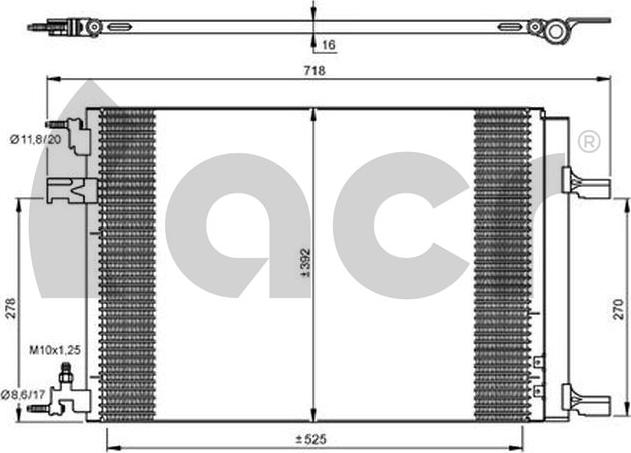 ACR 300663 - Конденсатор, кондиціонер autocars.com.ua