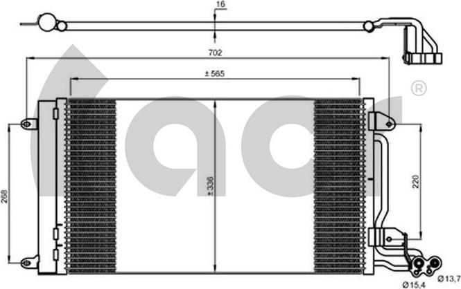 ACR 300669 - Конденсатор, кондиціонер autocars.com.ua