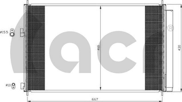 ACR 300673 - Конденсатор, кондиціонер autocars.com.ua