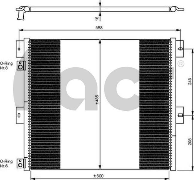 ACR 300674 - Конденсатор, кондиціонер autocars.com.ua