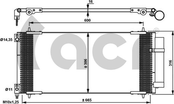 ACR 300679 - Конденсатор, кондиціонер autocars.com.ua