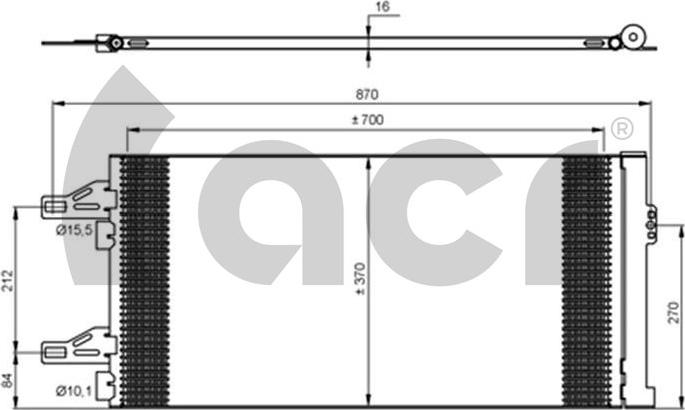 ACR 300688 - Конденсатор, кондиціонер autocars.com.ua