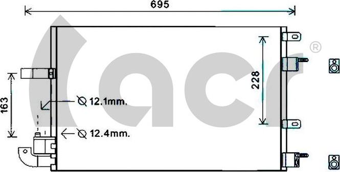 ACR 300694 - Конденсатор, кондиціонер autocars.com.ua