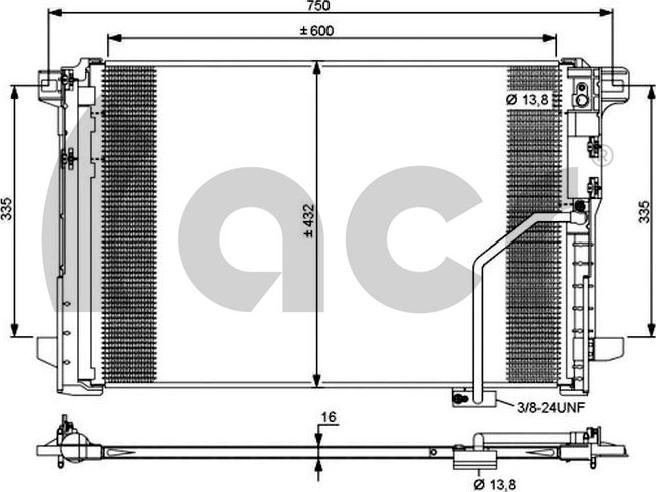 ACR 300697 - Конденсатор, кондиціонер autocars.com.ua