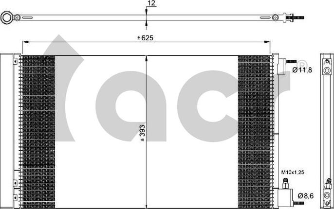 ACR 300701 - Конденсатор, кондиціонер autocars.com.ua