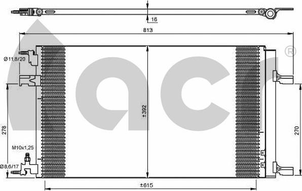 ACR 300753 - Конденсатор, кондиціонер autocars.com.ua