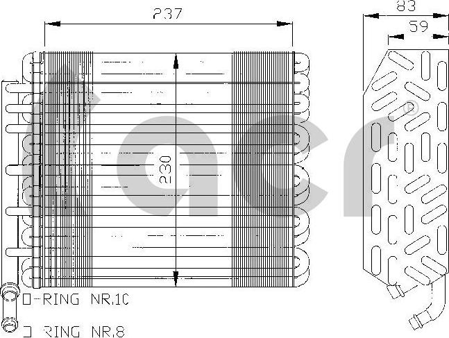 ACR 310012 - Випарник, кондиціонер autocars.com.ua