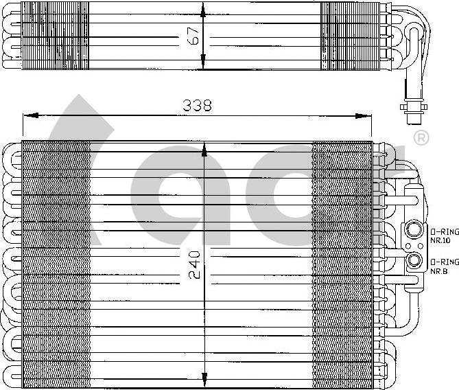 ACR 310017 - Випарник, кондиціонер autocars.com.ua