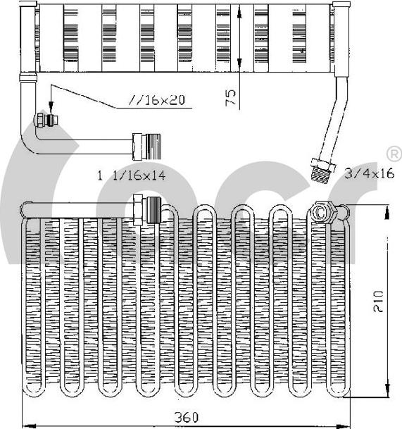 ACR 310101 - Випарник, кондиціонер autocars.com.ua