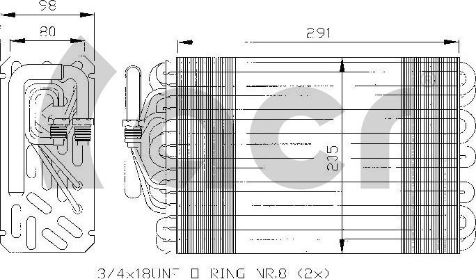 ACR 310106 - Випарник, кондиціонер autocars.com.ua