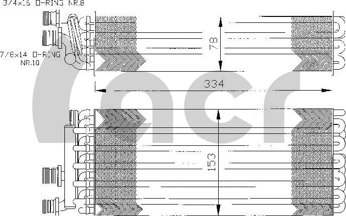 ACR 310108 - Випарник, кондиціонер autocars.com.ua