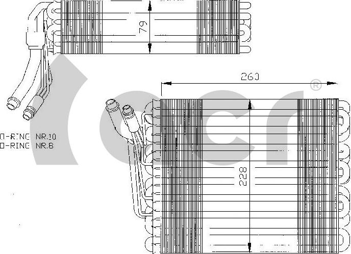 ACR 310110 - Випарник, кондиціонер autocars.com.ua