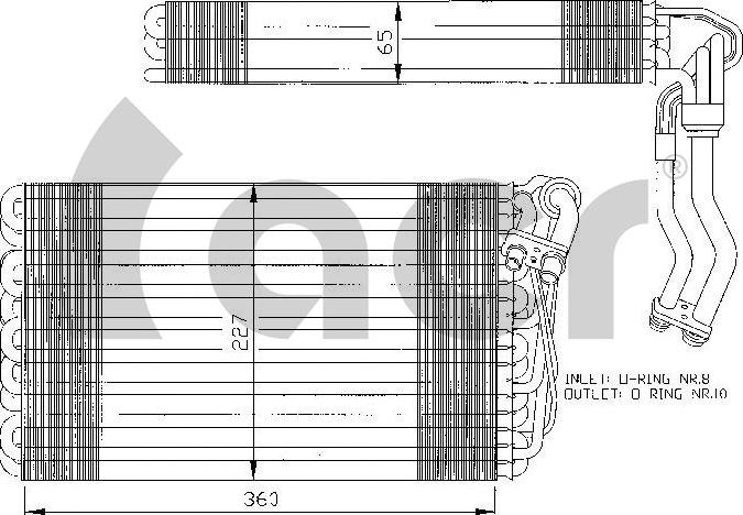 ACR 310121 - Випарник, кондиціонер autocars.com.ua