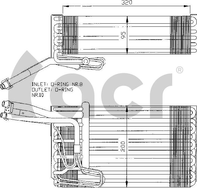 ACR 310122 - Випарник, кондиціонер autocars.com.ua