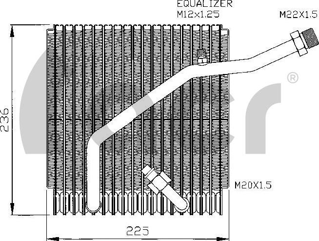 ACR 310139 - Випарник, кондиціонер autocars.com.ua