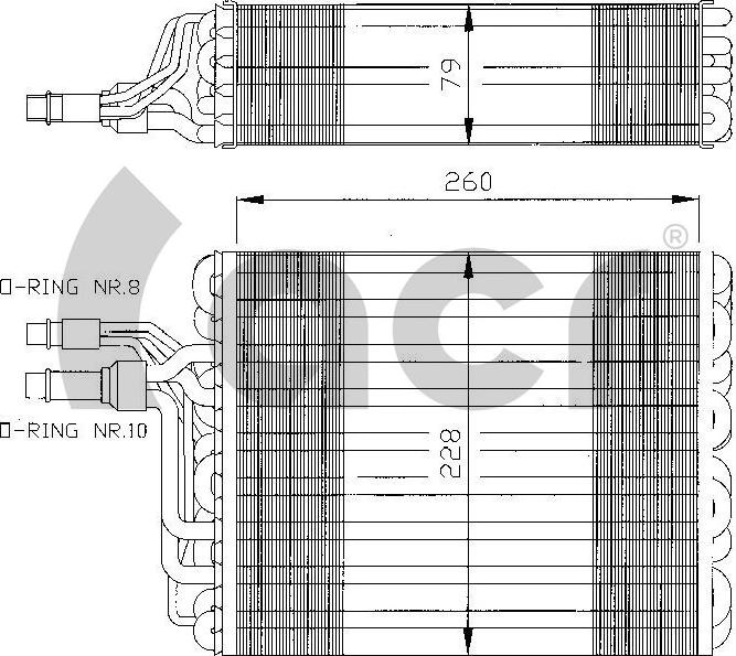 ACR 310143 - Випарник, кондиціонер autocars.com.ua