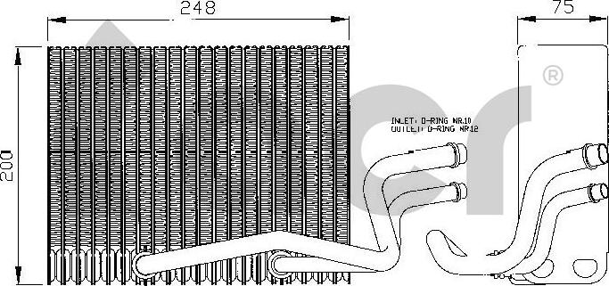 ACR 310154 - Випарник, кондиціонер autocars.com.ua
