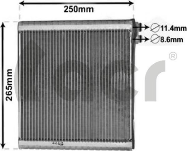 ACR 310203 - Випарник, кондиціонер autocars.com.ua