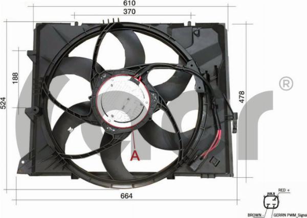 ACR 330326 - Вентилятор, охолодження двигуна autocars.com.ua